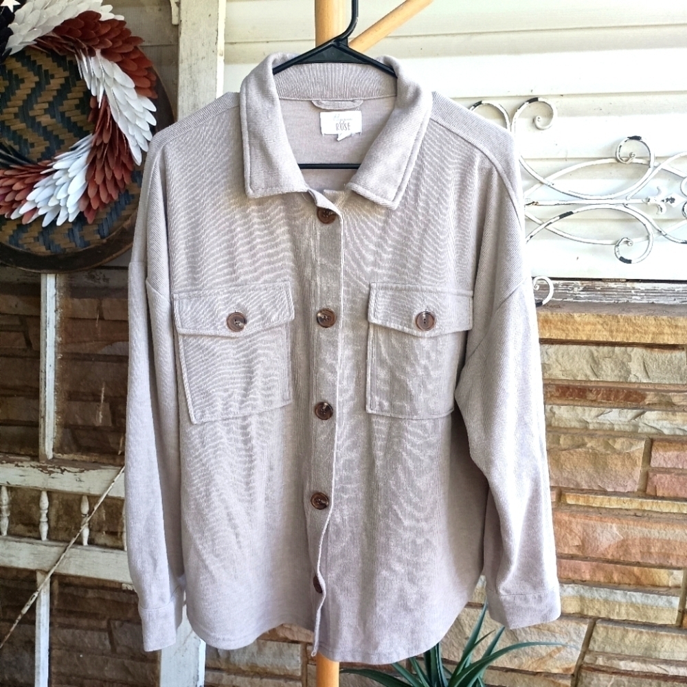 Hippie Rose Taupe Knit Tope Rose_Medium